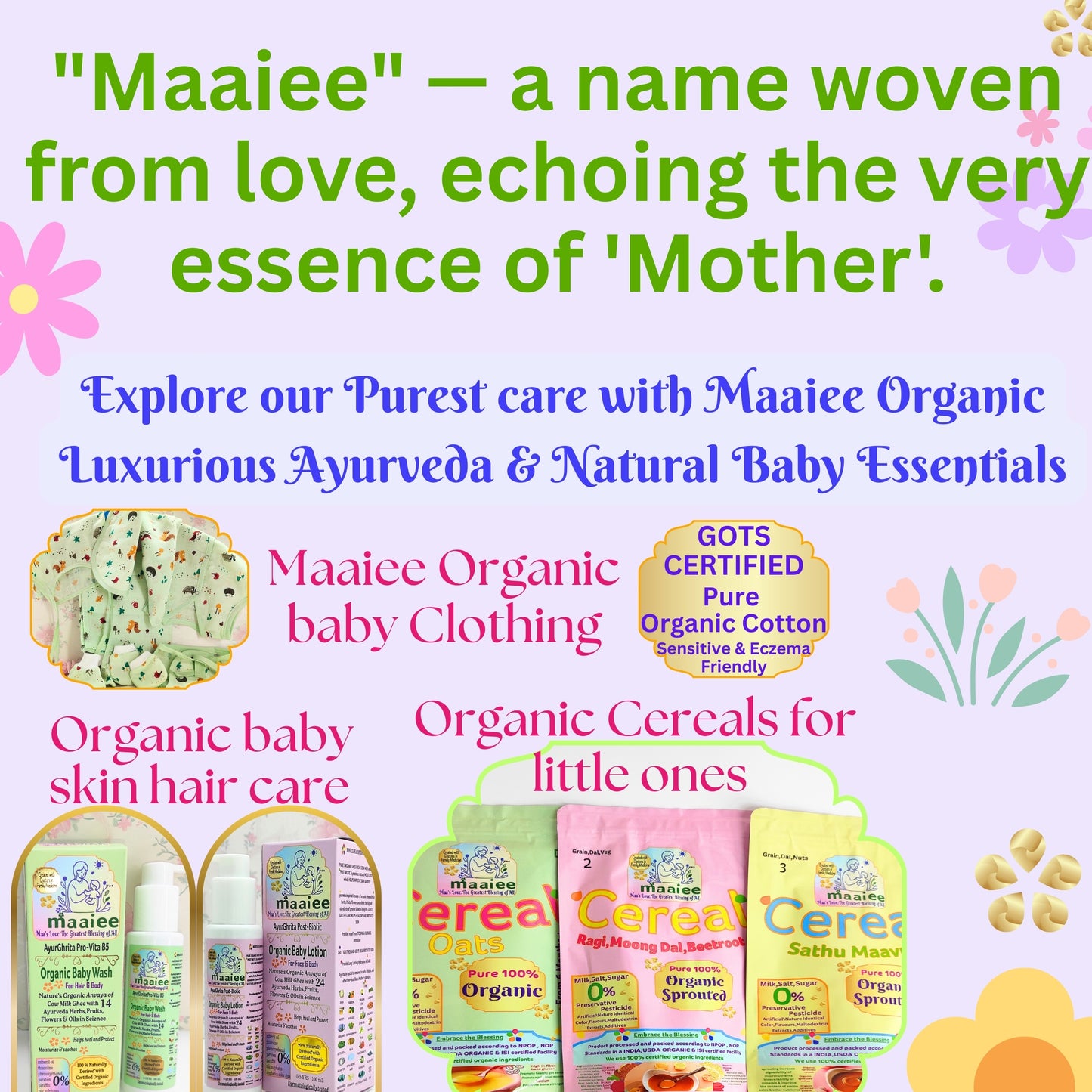 Organic Oats Cereal (Pack of 2)+ 1 Muslin Wipe+ 1 Organic Bib
