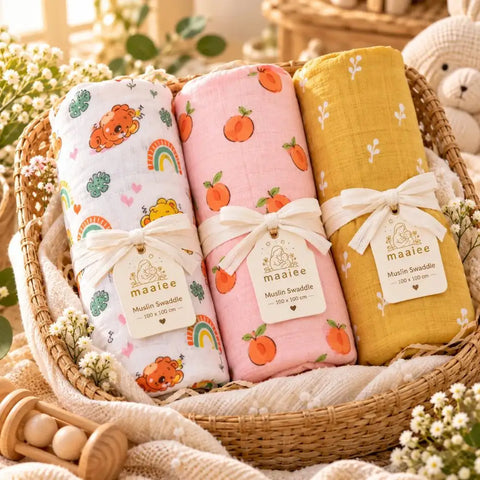 Muslin Swaddle Pack of 3