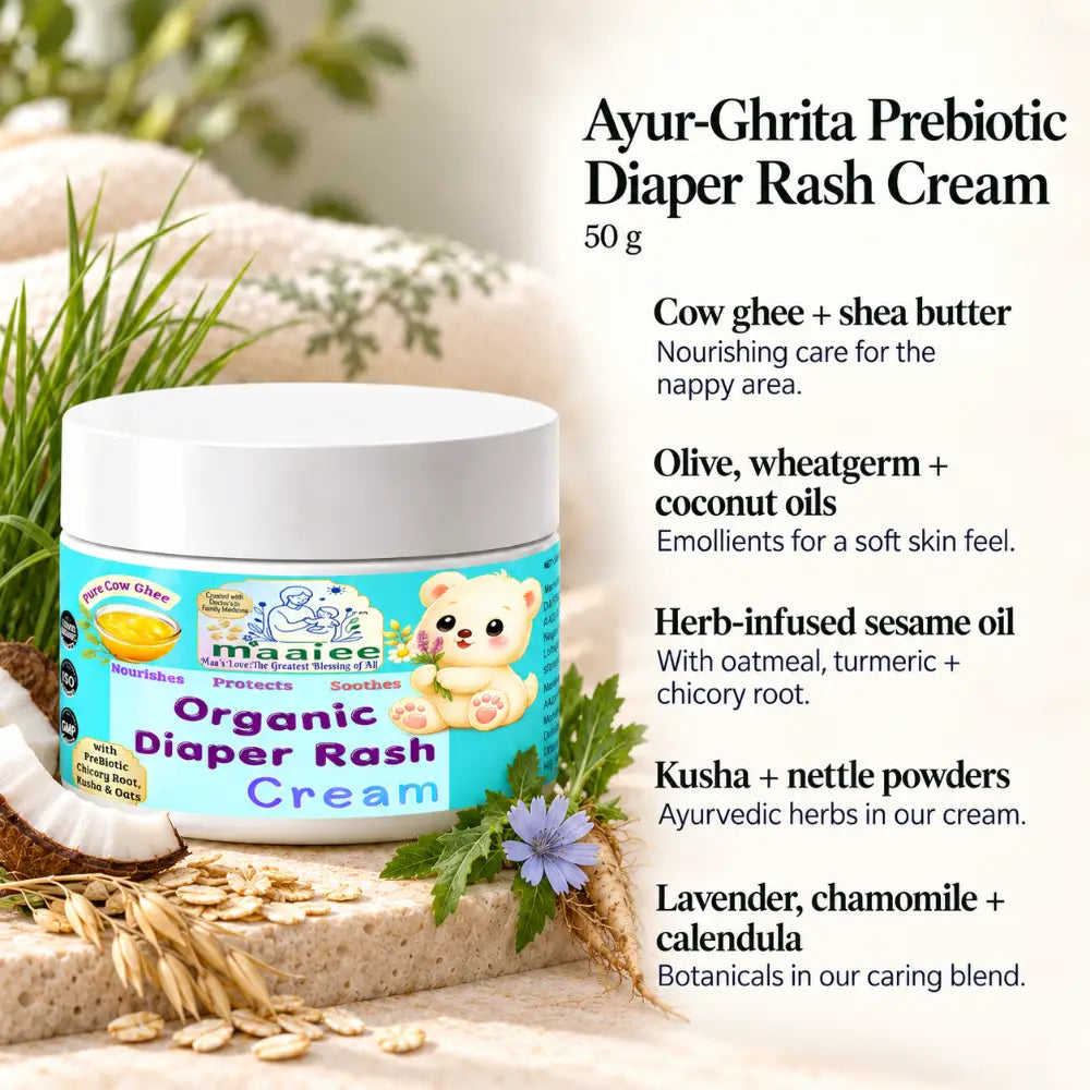 Vatsalya Sitaara Premium Baby Hospital Bag for Delivery | Ayurvedic Cow Ghee Newborn Skincare & 25 Muslin Pieces
