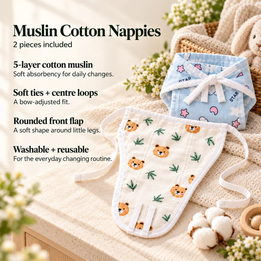 Vatsalya Sitaara Premium Baby Hospital Bag for Delivery | Ayurvedic Cow Ghee Newborn Skincare & 25 Muslin Pieces