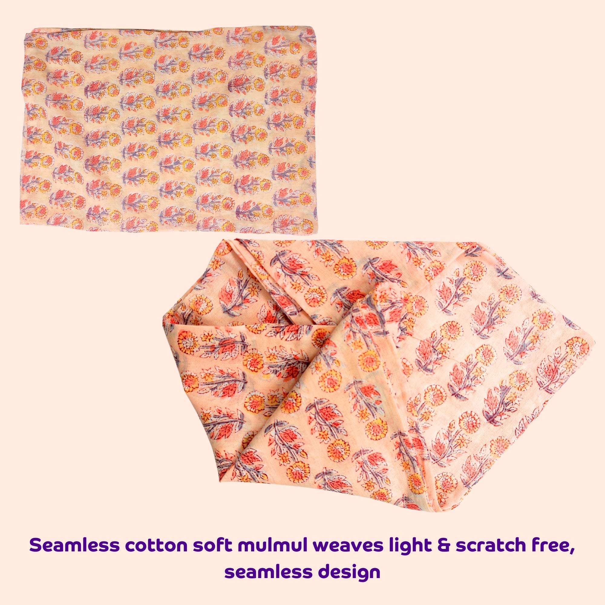 Mulmul Baby Swaddle & Wash Cloth Set [Spring Bloom] | Premature Babies' Swaddle