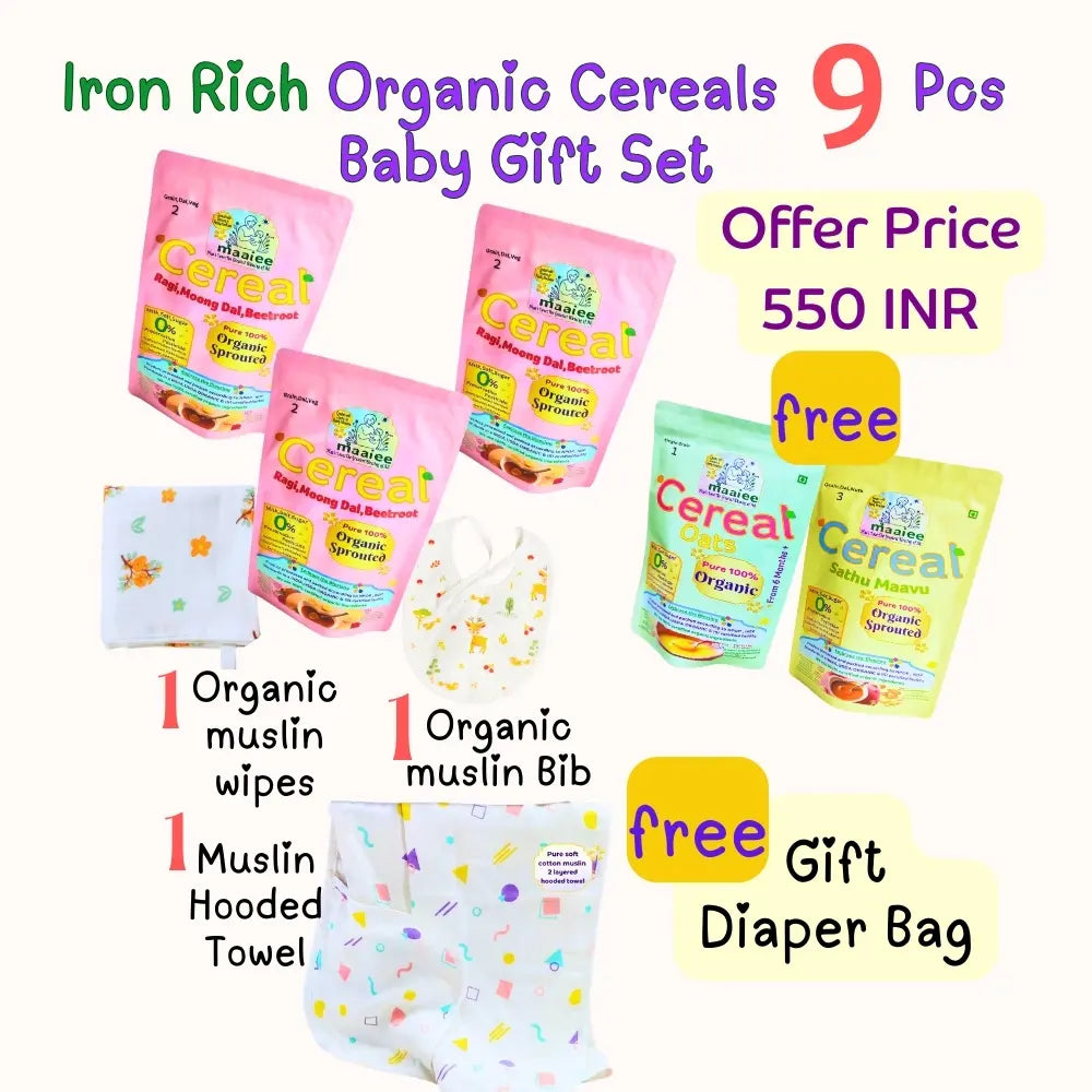 Iron Rich Healthy Weight Gain Organic Cereal Gift Hamper for Little Ones