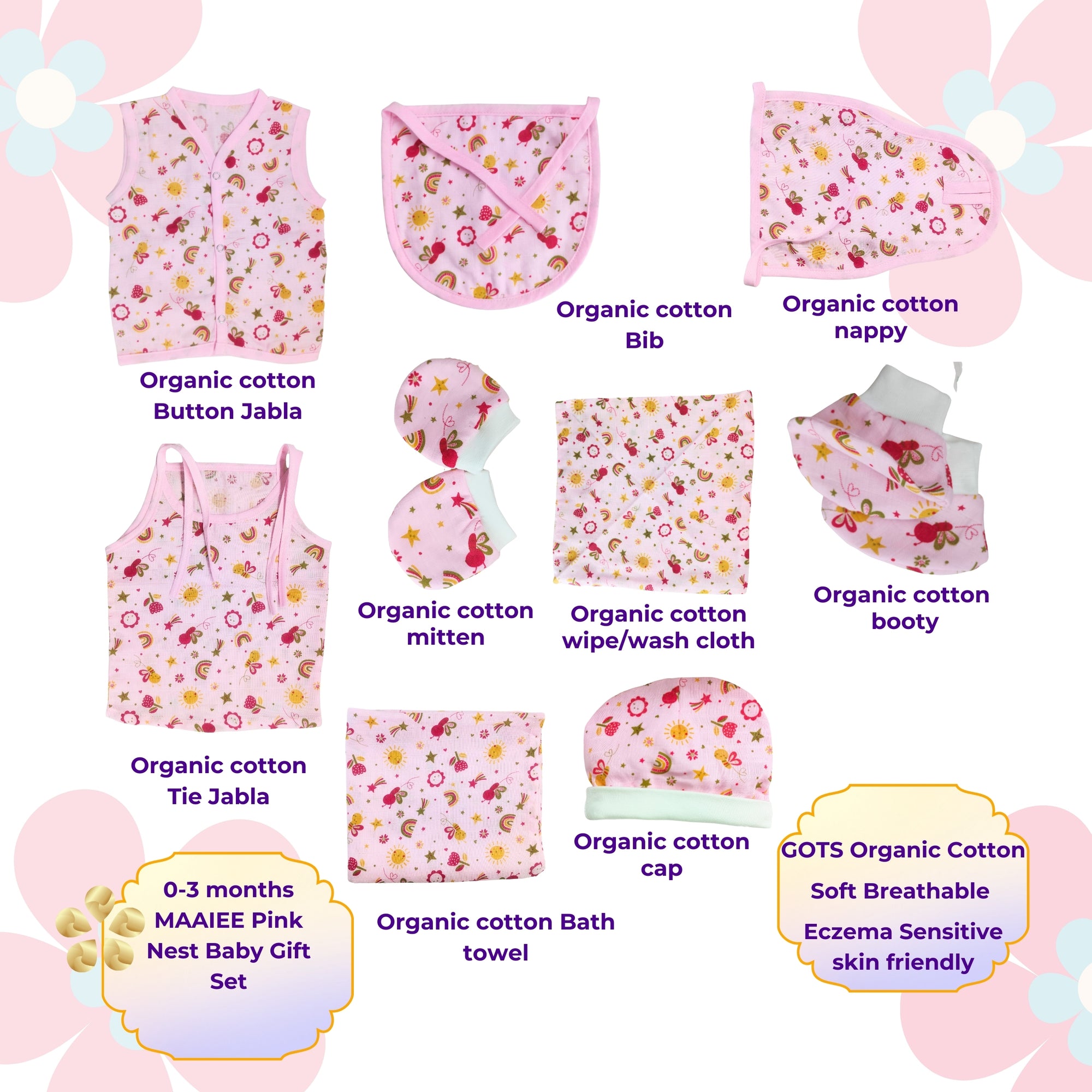Organic Hearts Baby Gift Set