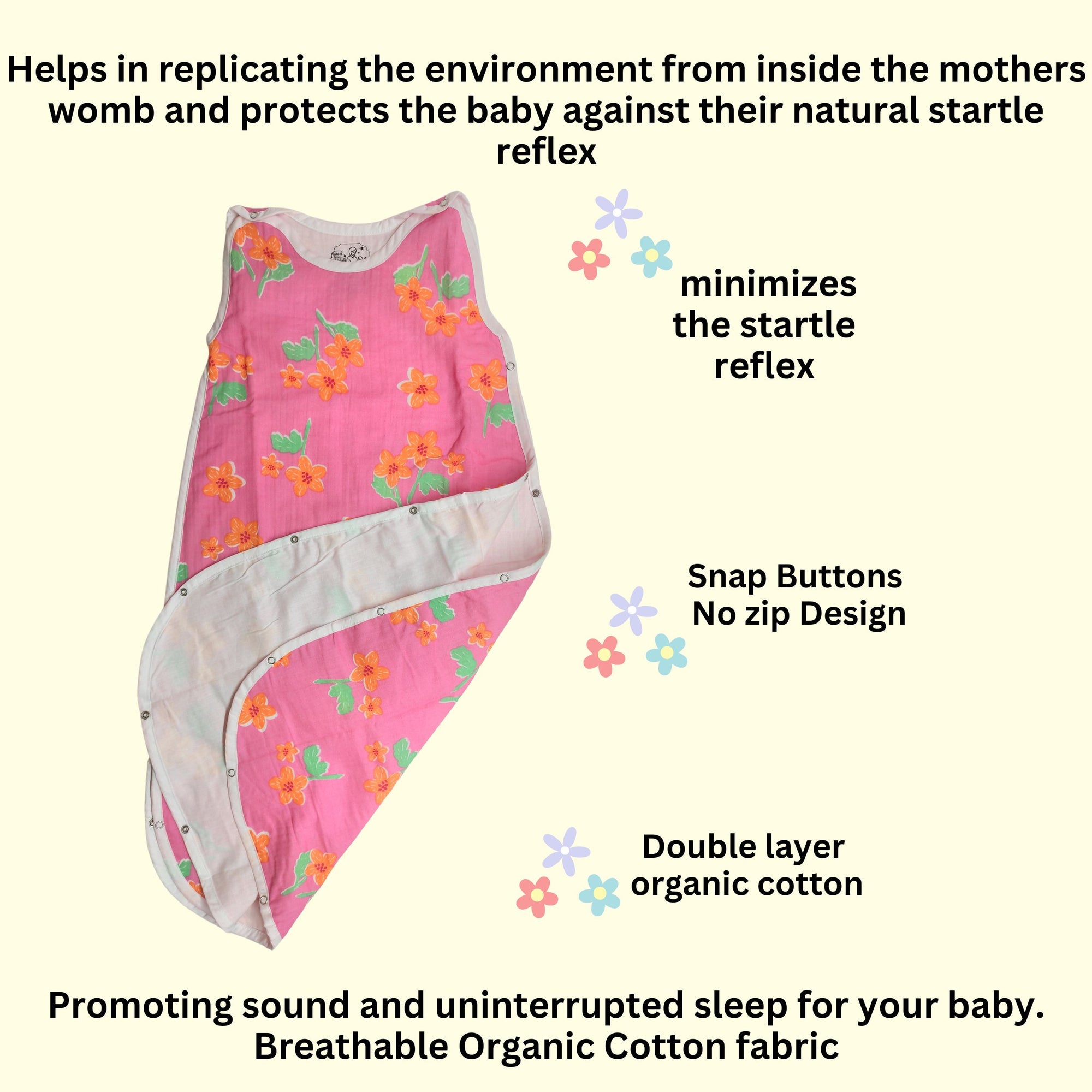MAAIEE Organic Baby Sleep Bag | Breathable Wearable Blanket
