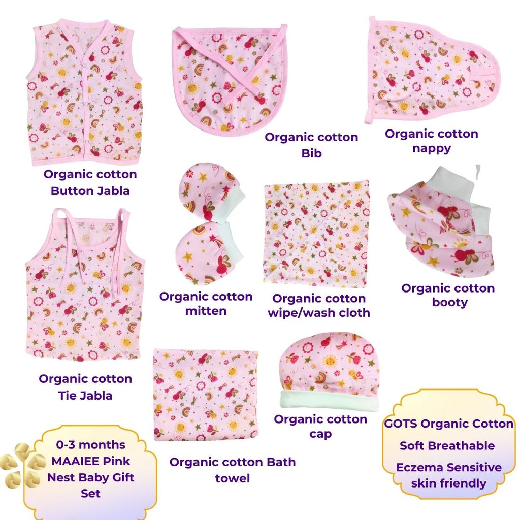 Pink Nest Baby Gift Set