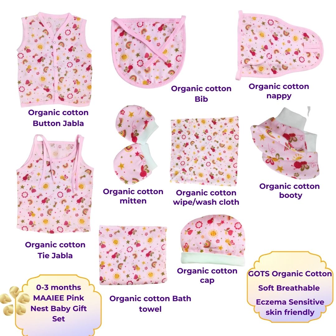Pink Nest Baby Gift Set