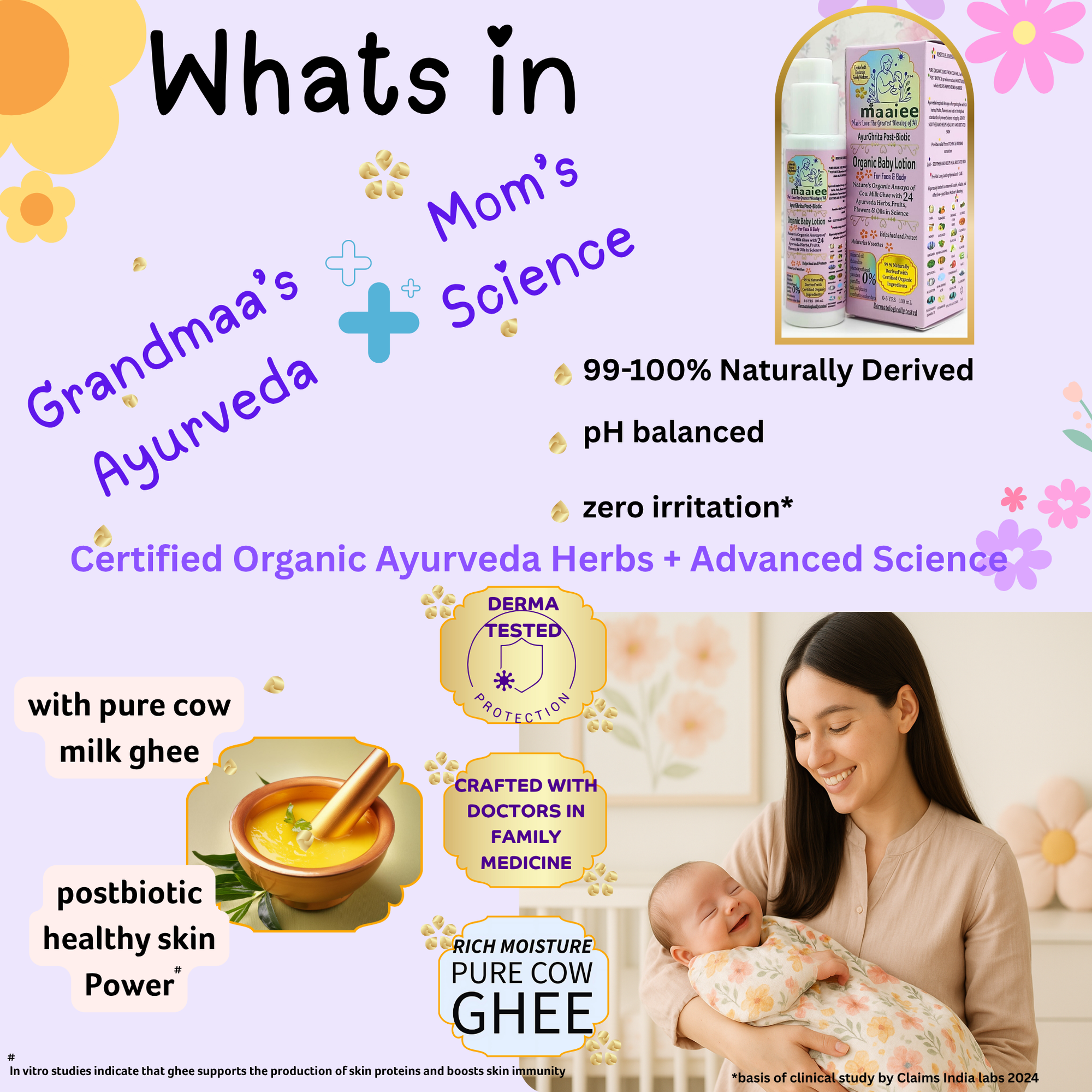 Ayur-Ghrita Post-Biotic Organic Baby Lotion