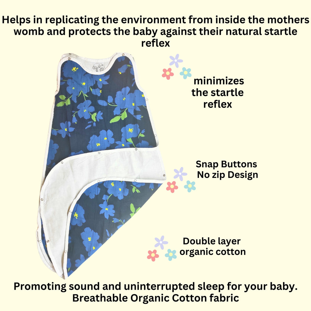 MAAIEE Organic Baby Sleep Bag | Breathable Wearable Blanket [LittleBlossoms]