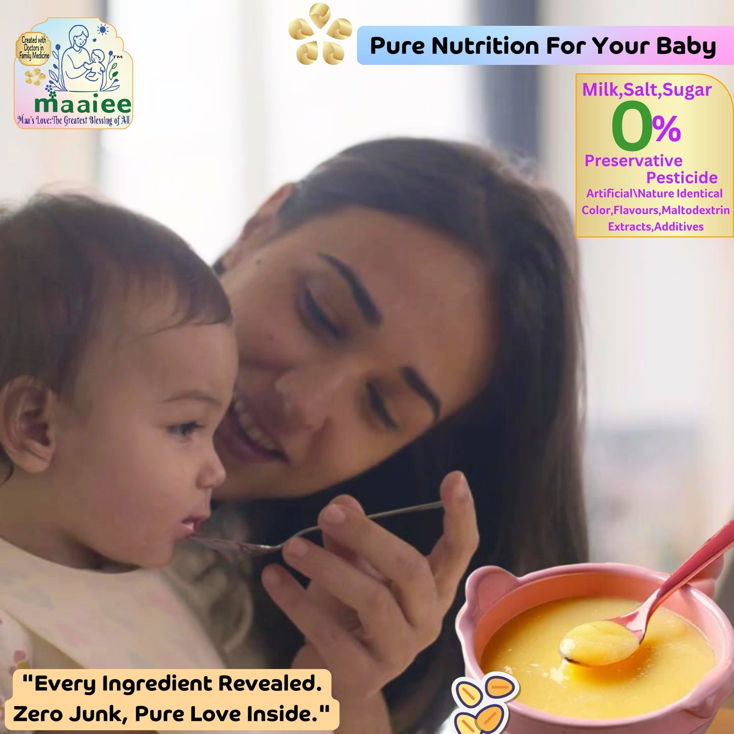 Organic Oats Cereal (Pack of 2)+ 1 Muslin Wipe+ 1 Organic Bib