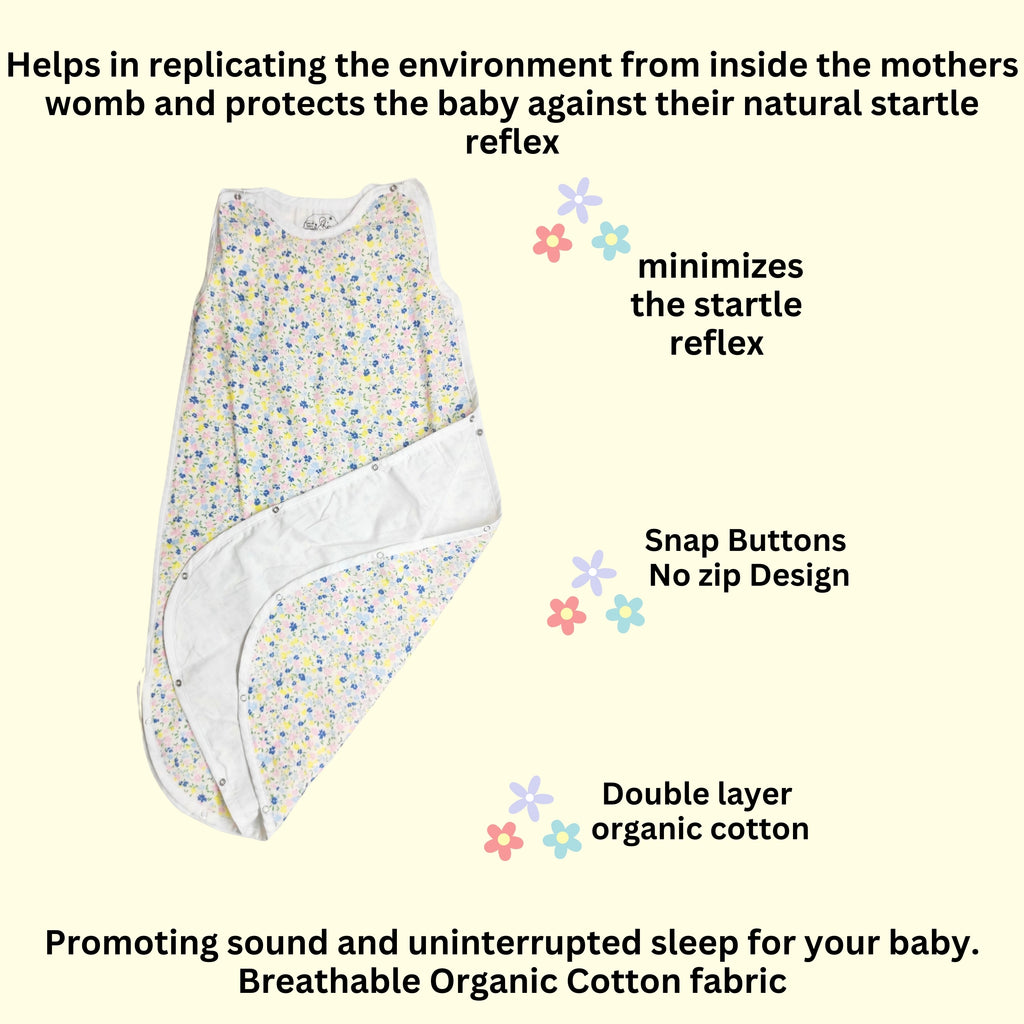 MAAIEE Organic Baby Sleep Bag | Breathable Wearable Blanket [SkyBloom]