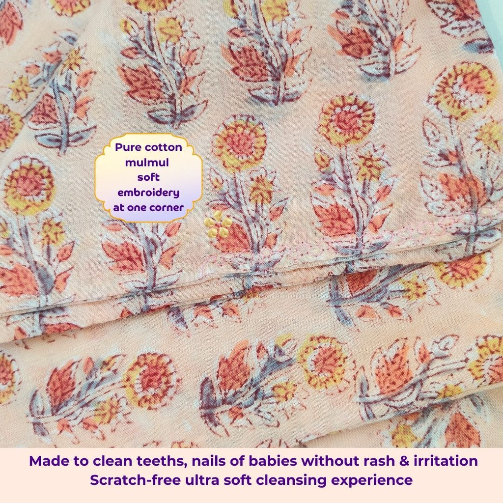 Mulmul Baby Swaddle & Wash Cloth Set [Spring Bloom] | Premature Babies' Swaddle