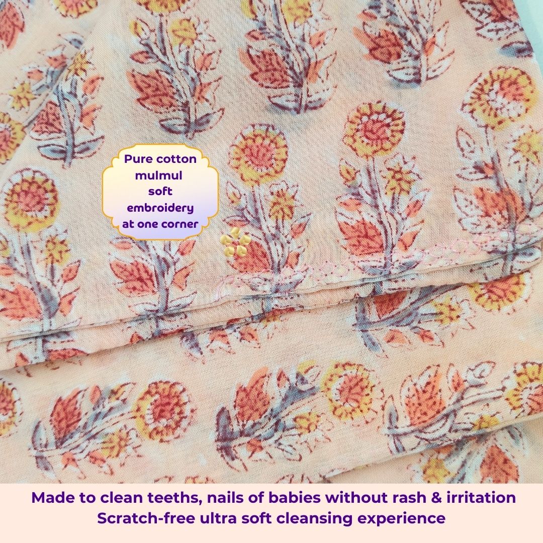 Mulmul Baby Swaddle & Wash Cloth Set [Spring Bloom] | Premature Babies' Swaddle