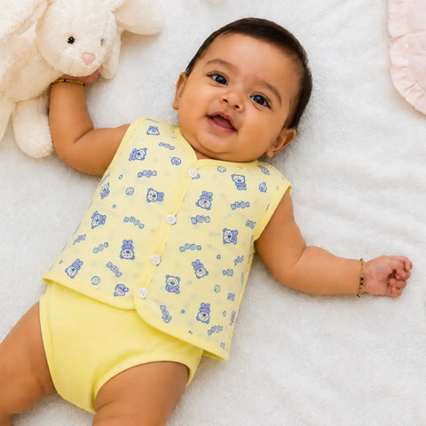 Muslin Jabla Pack of 5 | Pure Cotton Newborn Baby Jablas