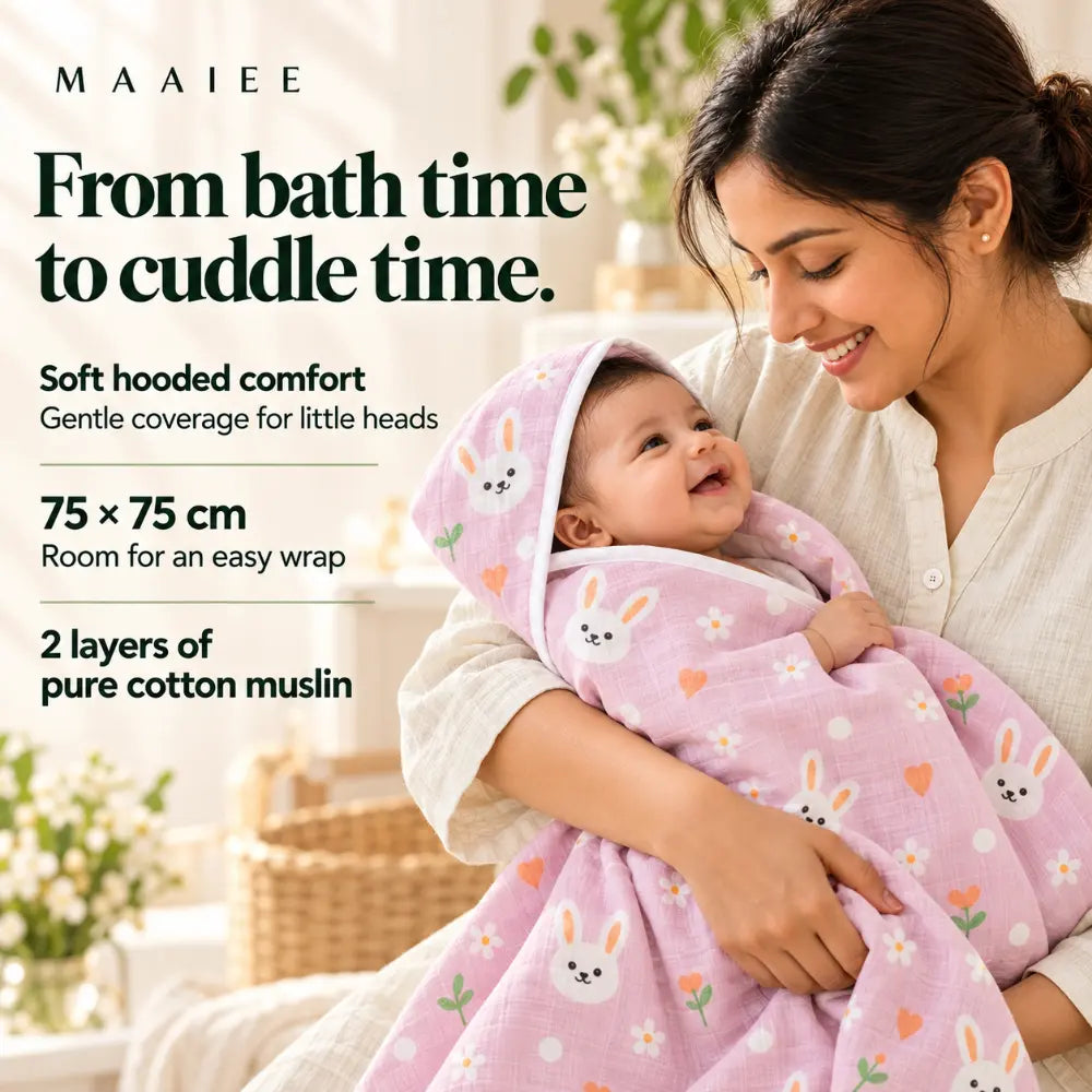 Sweet Dream Infant Gift Set – Brahmi Amla Hair Oil, Muslin Swaddles & Towel