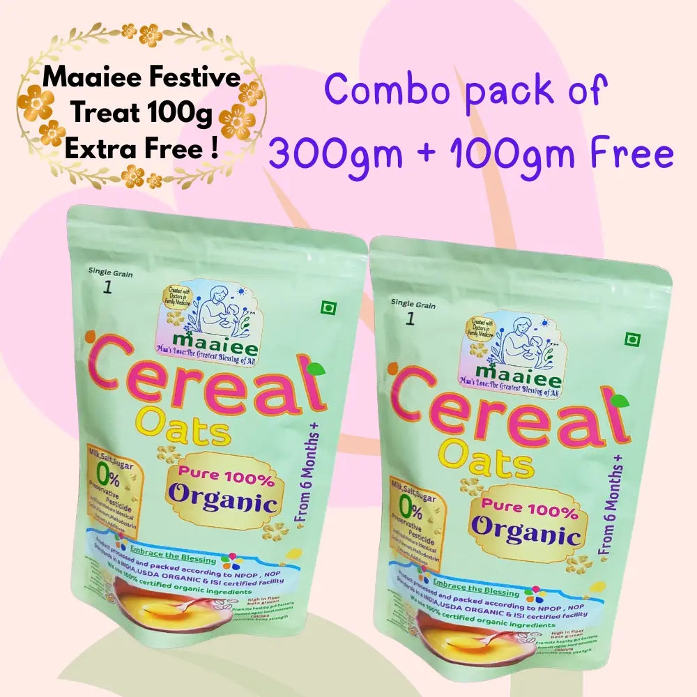 Organic Oats Cereal [Festive Treat 100Gms Free]