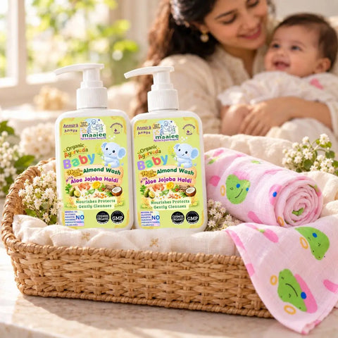 Anmira Newborn Bath & Care Gift Set – Head-to-Toe Washes & Muslin Swaddle