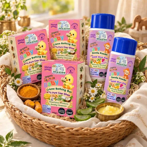Saumya Navira Baby Gift Set – Organic Cow Ghee Shea Soap & Haldi Khus Powder