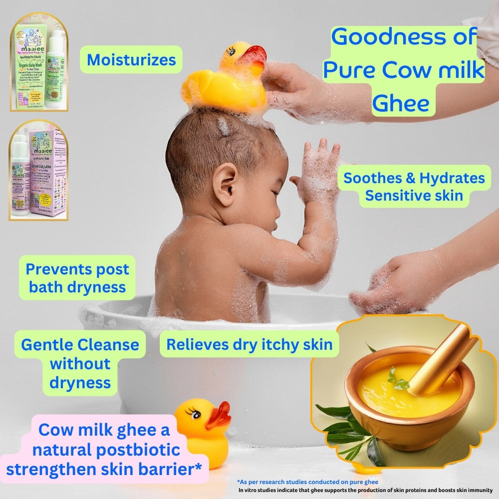 Ayur-Ghrita Organic Baby Wash & lotion set