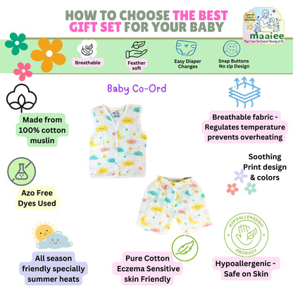 Muslin Cotton Baby Co-ords