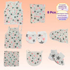 Maaiee newborn organic cotton 8-piece gift set with soft everyday essentials