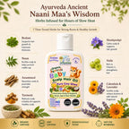 Maaiee baby scalp hair oil with Brahmi, Shankpushpi, Neem, Amla, Anantmool and cow ghee care