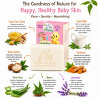 Maaiee baby cleansing bar with Ayurvedic herbs, neem, turmeric, aloe and gentle cow ghee skin care
