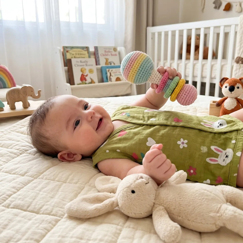 baby wearing maaiee baby muslin jabla,breathable neworn comfort for all season.