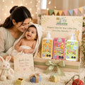 Maaiee Organic Baby Daily Care Trio with cow ghee lotion, head-to-toe wash, baby cleansing bar and gentle daily skincare