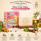Maaiee baby cleansing bar with goat milk, cow ghee, turmeric and Ayurvedic skin nourishment for delicate baby care