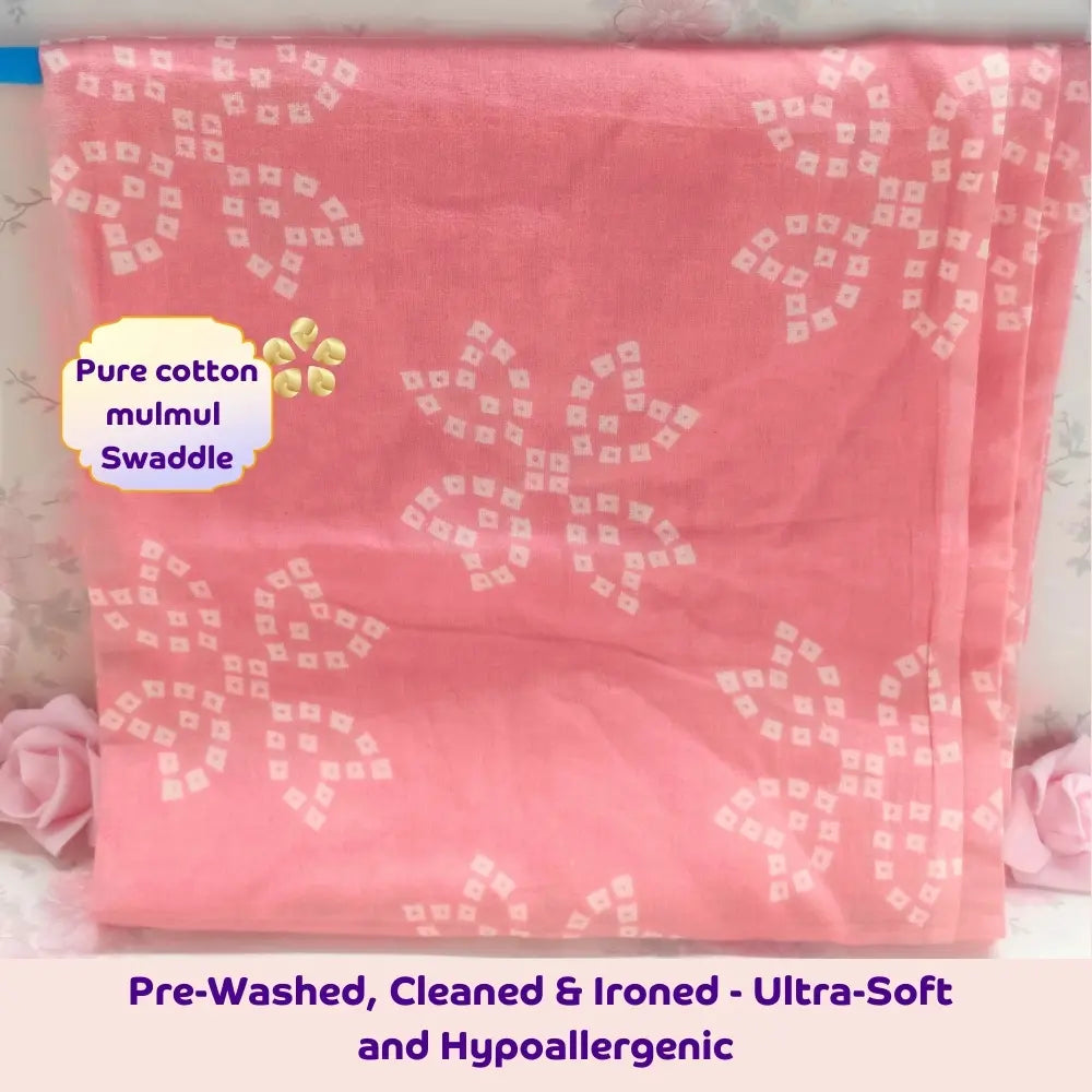 Maaiee prewashed mulmul cotton swaddle made for soft and breathable newborn comfort