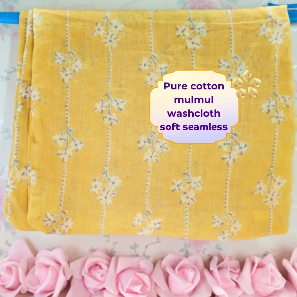 Maaiee mulmul cotton washcloth with a seamless edge for gentle newborn care
