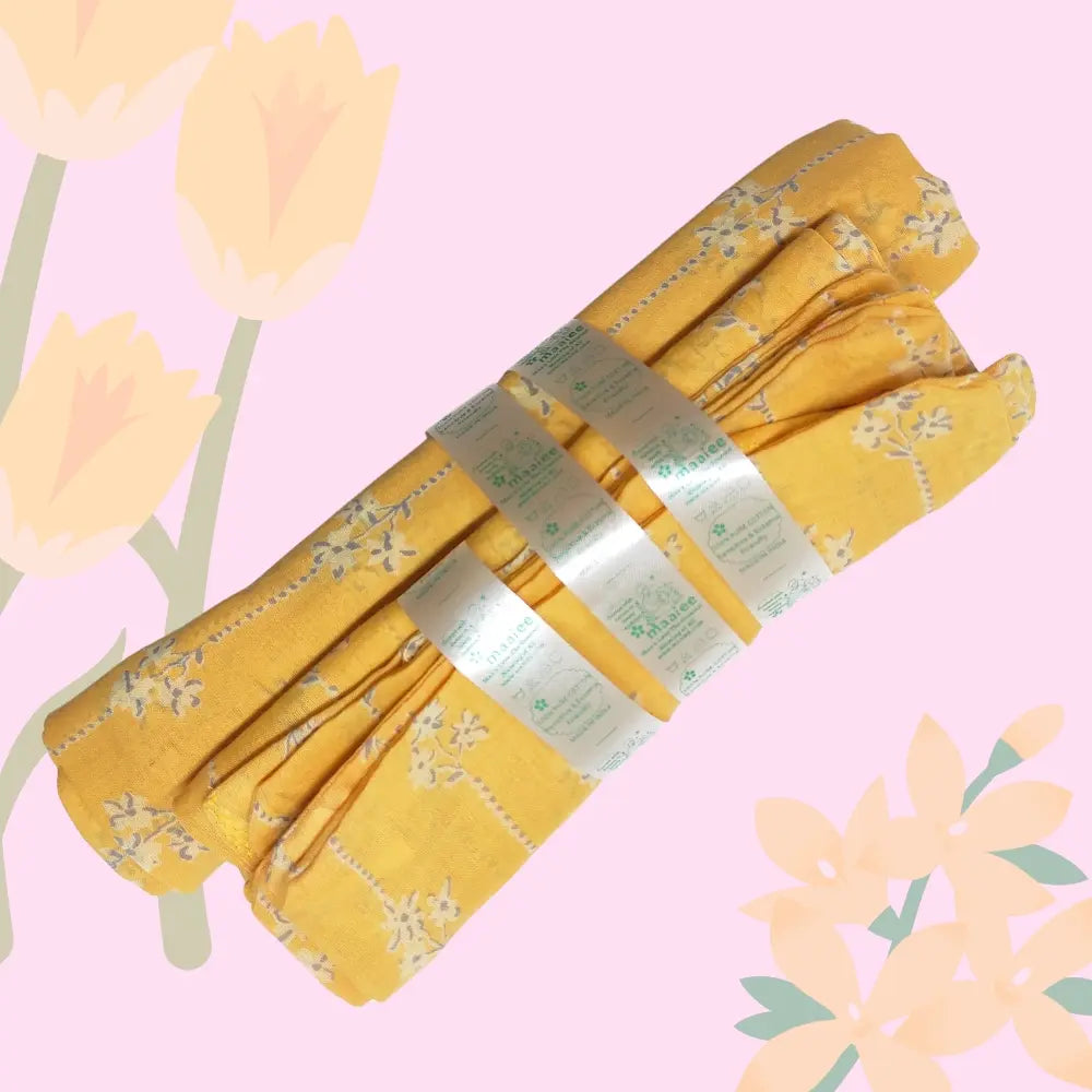Maaiee mulmul swaddle with four soft washcloths for gentle newborn care