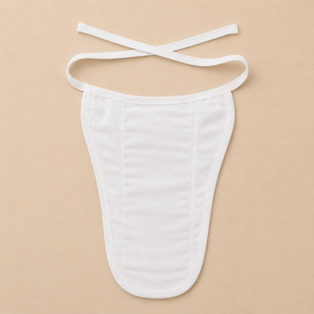 Back view of Maaiee soft muslin baby nappy