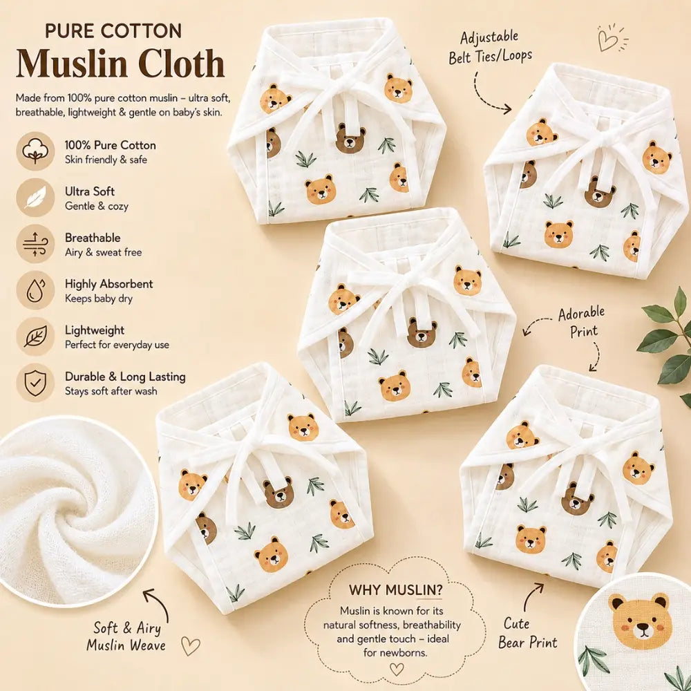 maaiee muslin nappy crafted from purest cotton mulmul fabric for gentle care