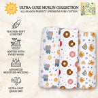 Maaiee muslin swaddle with all-season use and pure cotton fabric
