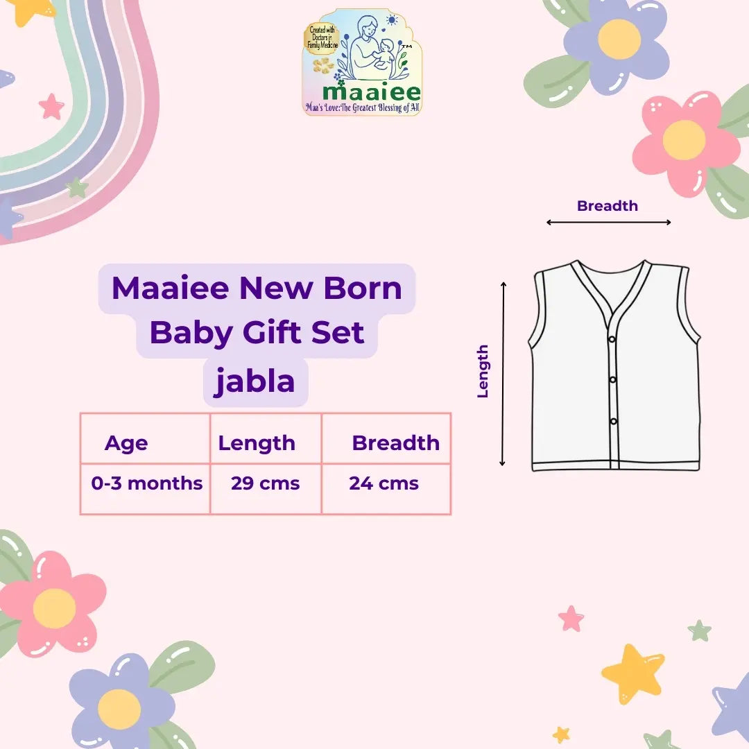 Maaiee newborn organic cotton jabla measurements to choose the right size