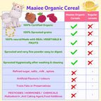 Maaiee sprouted cereals prepared with clean processing and organic grains