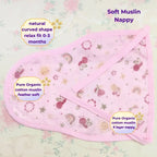 Maaiee four-layer organic muslin nappy designed for soft newborn comfort