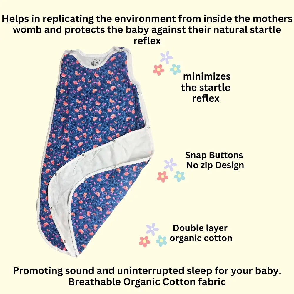 Maaiee Cotton Cloud sleep bag designed with womb-like softness for peaceful baby rest