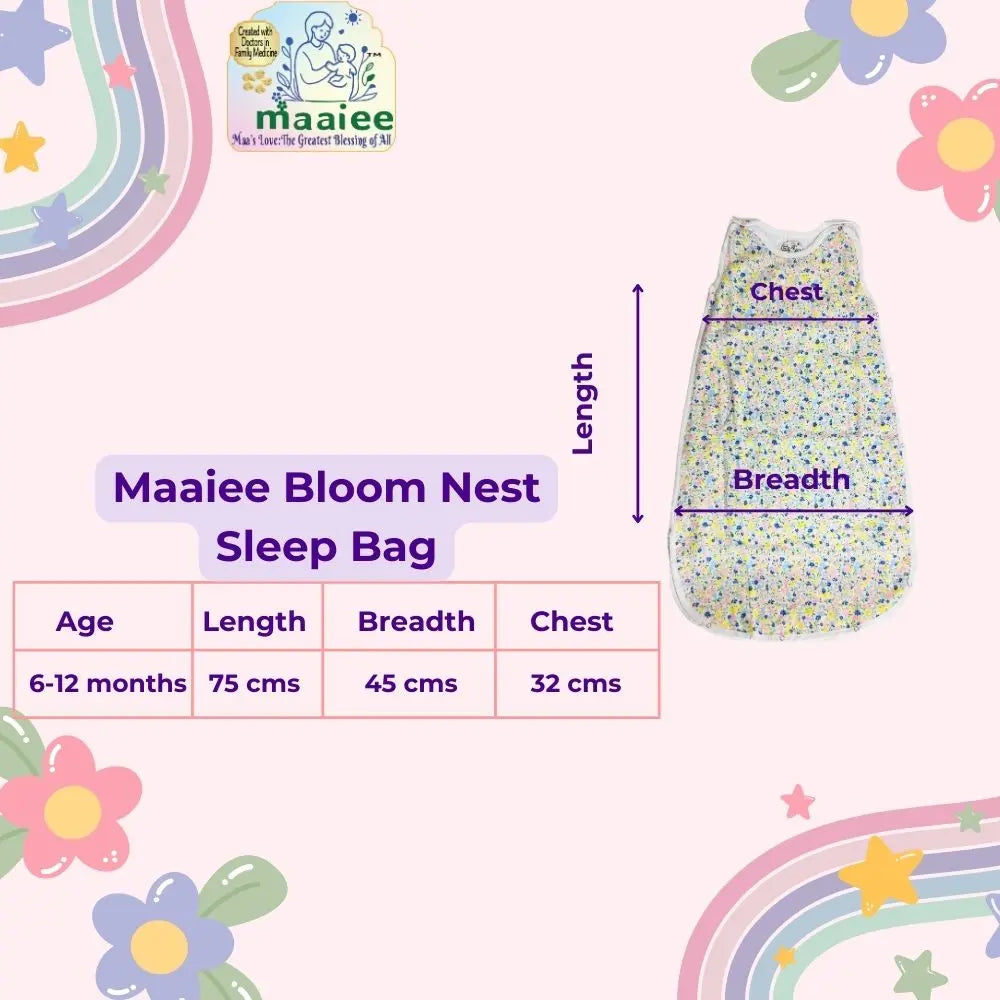 Maaiee sleep bag size details to help choose the correct comfortable fit