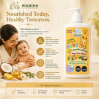 Maaiee baby lotion with cow ghee, botanical hydration and dermatologically tested newborn skin care