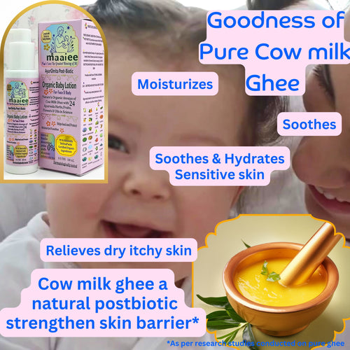 Ayur-Ghrita Post-Biotic Organic Baby Lotion [Pack of 3]