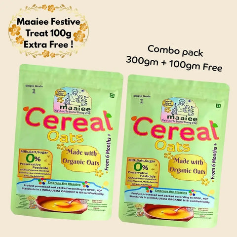 Organic Oats Cereal [Festive Treat 100 g Free]