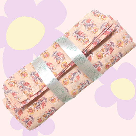 Mulmul Baby Swaddle & Wash Cloth Set [Spring Bloom] | Premature Babies' Swaddle