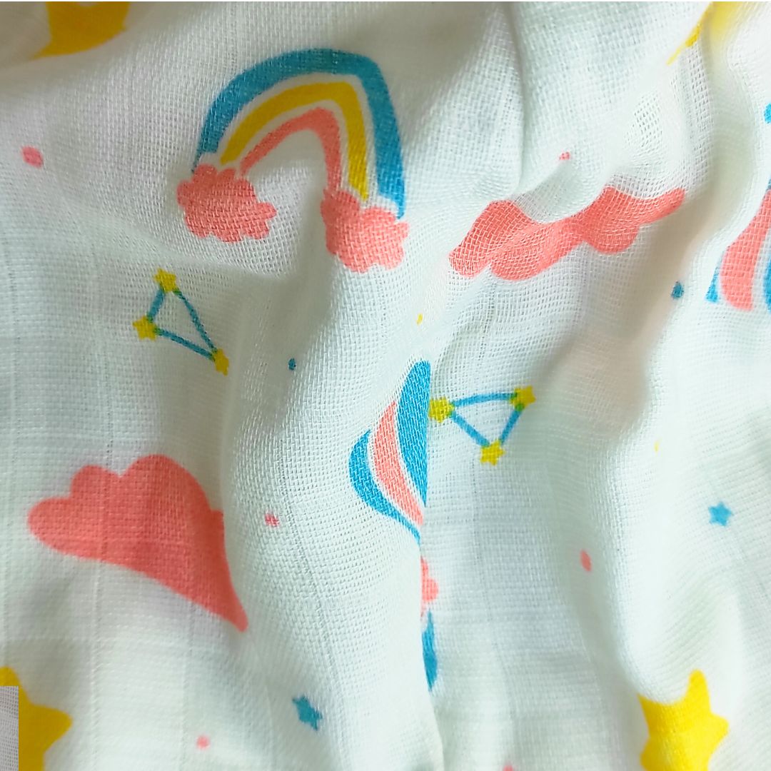 Muslin Cotton Baby Cap, Mittens, Booties