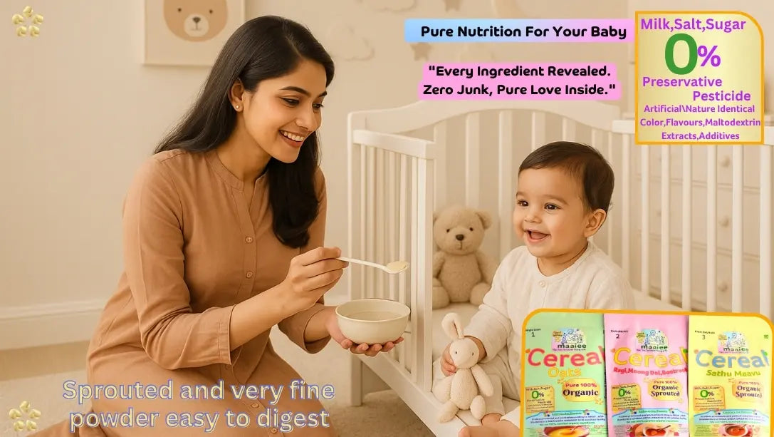 Sprouted organic baby cereals for first solids easy digestion weaning food for little ones