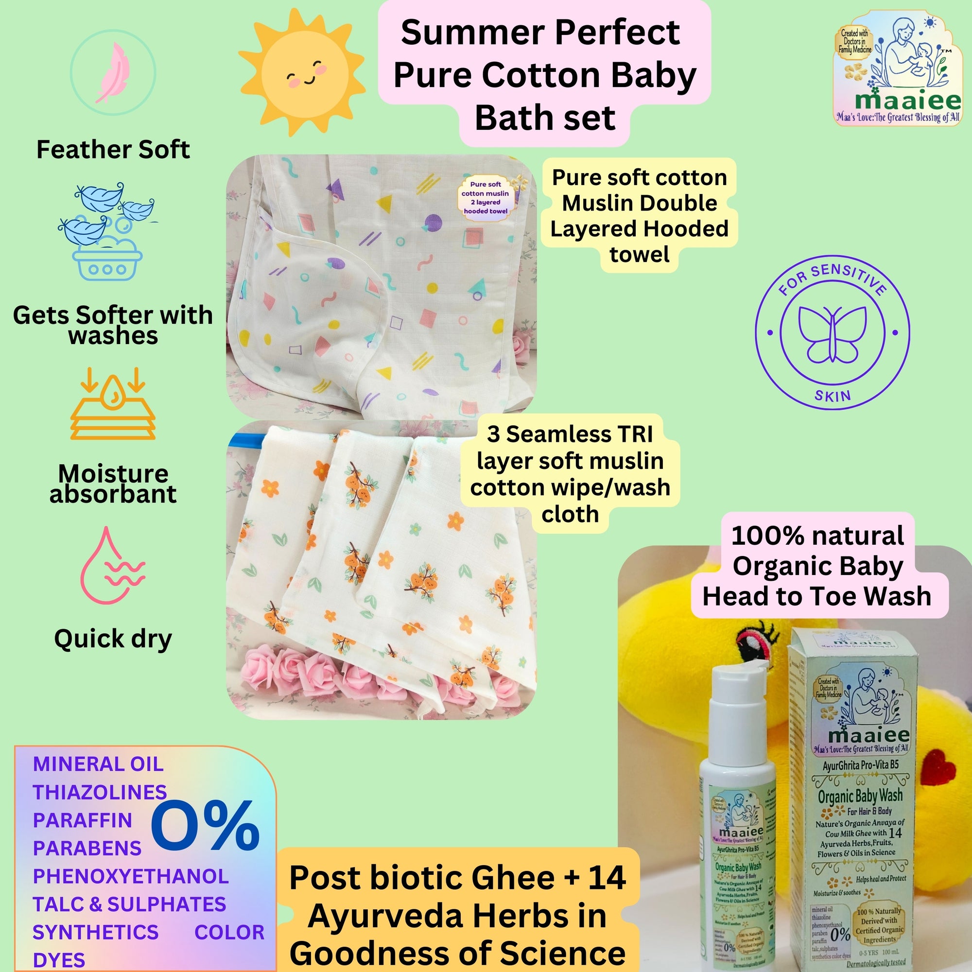 Star Cloud Baby Bath Set