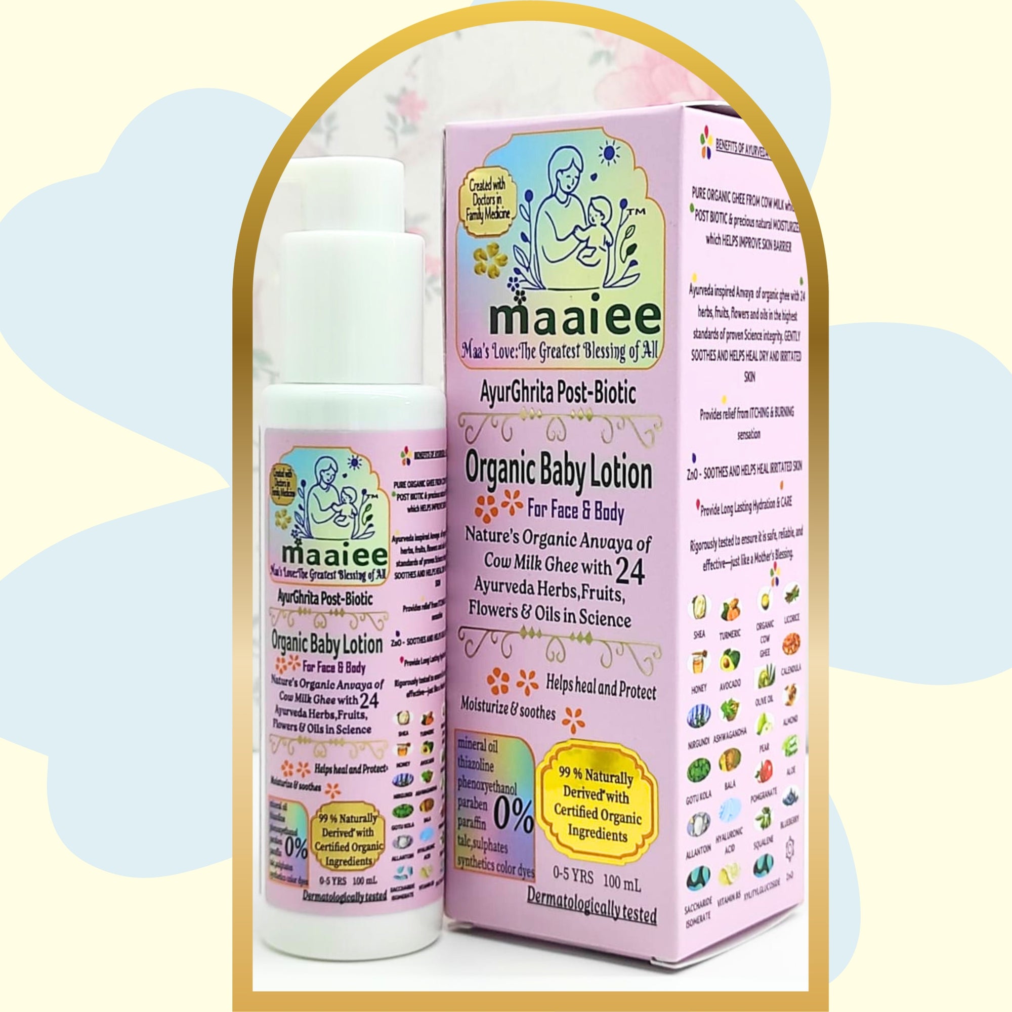 Ayur-Ghrita Post-Biotic Organic Baby Lotion