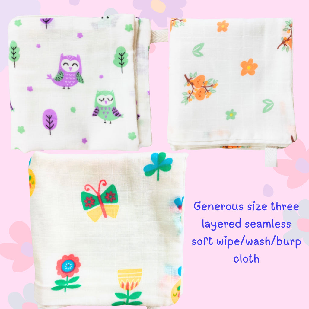 Muslin Cotton Baby Wipe Wash Burp Cloth